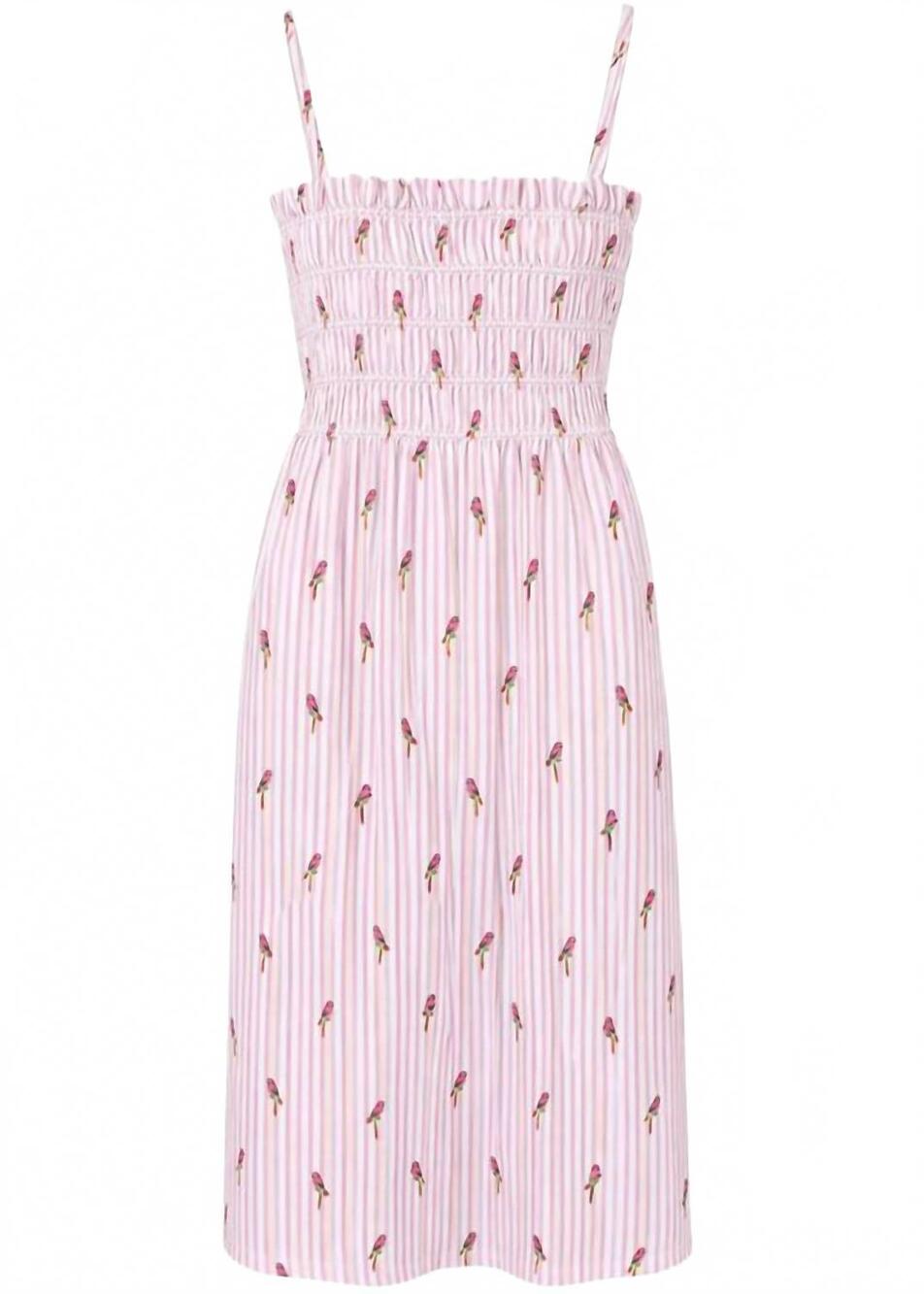 NEW STARKX women's mabel dress in pink parrot